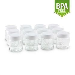 Klarstein náhradní sklenice pro Gaia jogurtovač, šroubovací uzávěr, 210 ml, 12 kusů