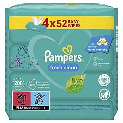 PAMPERS Fresh Clean 4x52 ks - vlhčené ubrousky